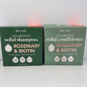 Kitsch Volumizing Solid Shampoo and Conditioner Rosemary Biotin Lavender Vanilla